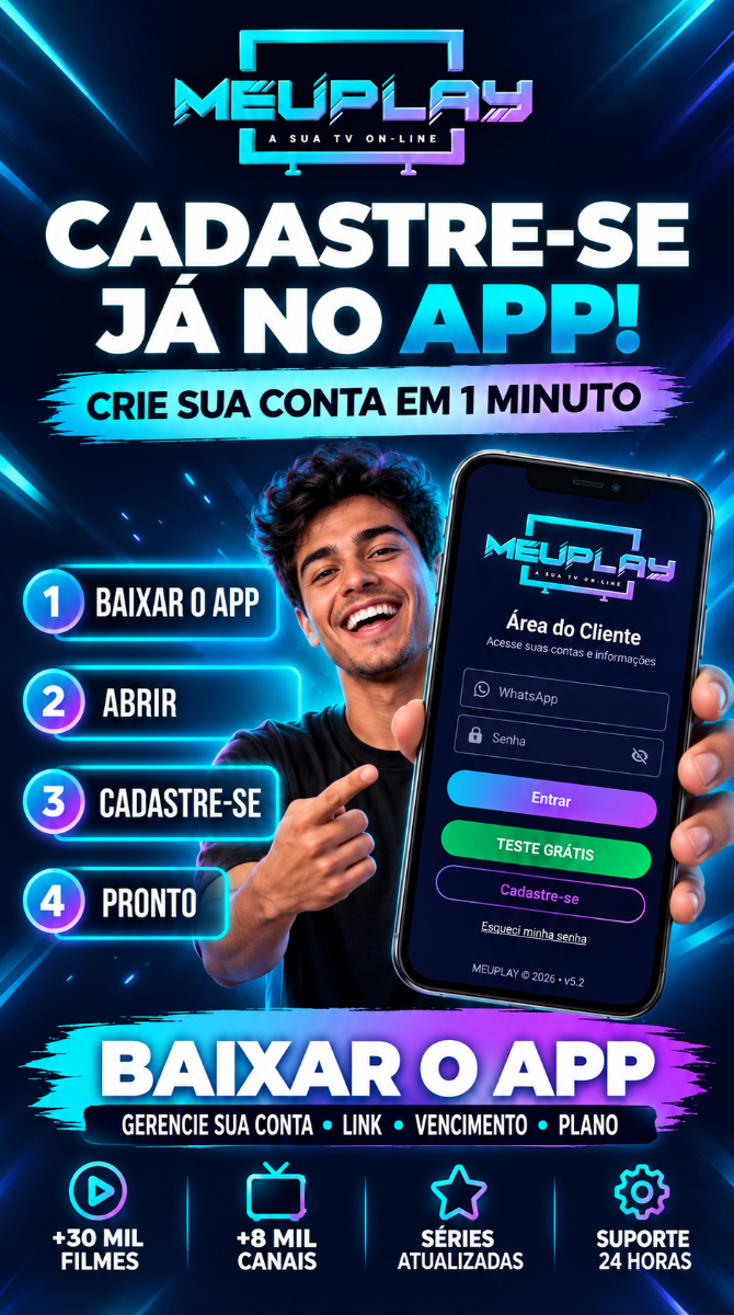 Cadastre-se no app